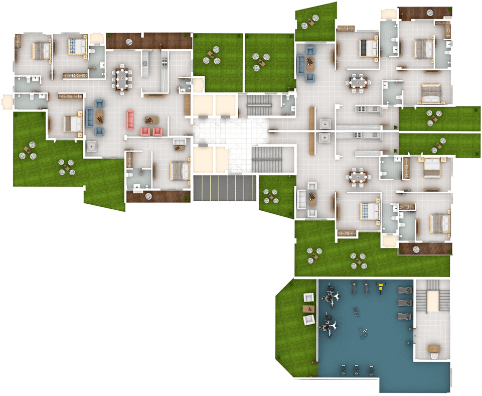 First floor plan - Block A